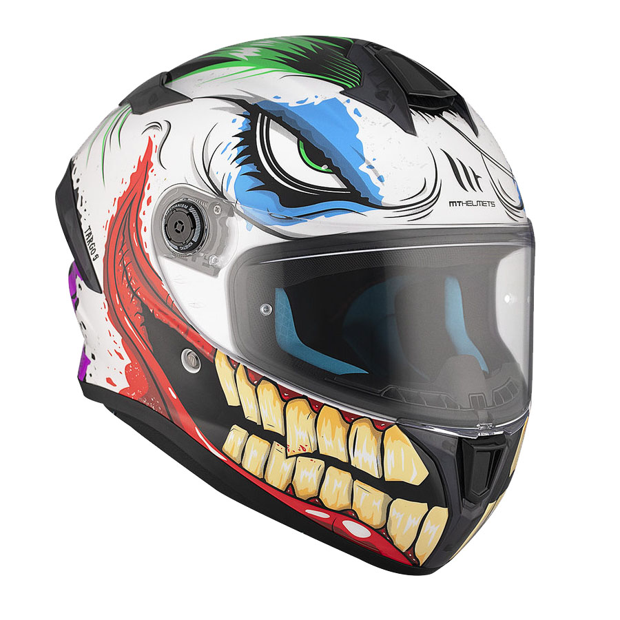 Casco Moto Integrale Mt Helmet Targo Crazy Dog